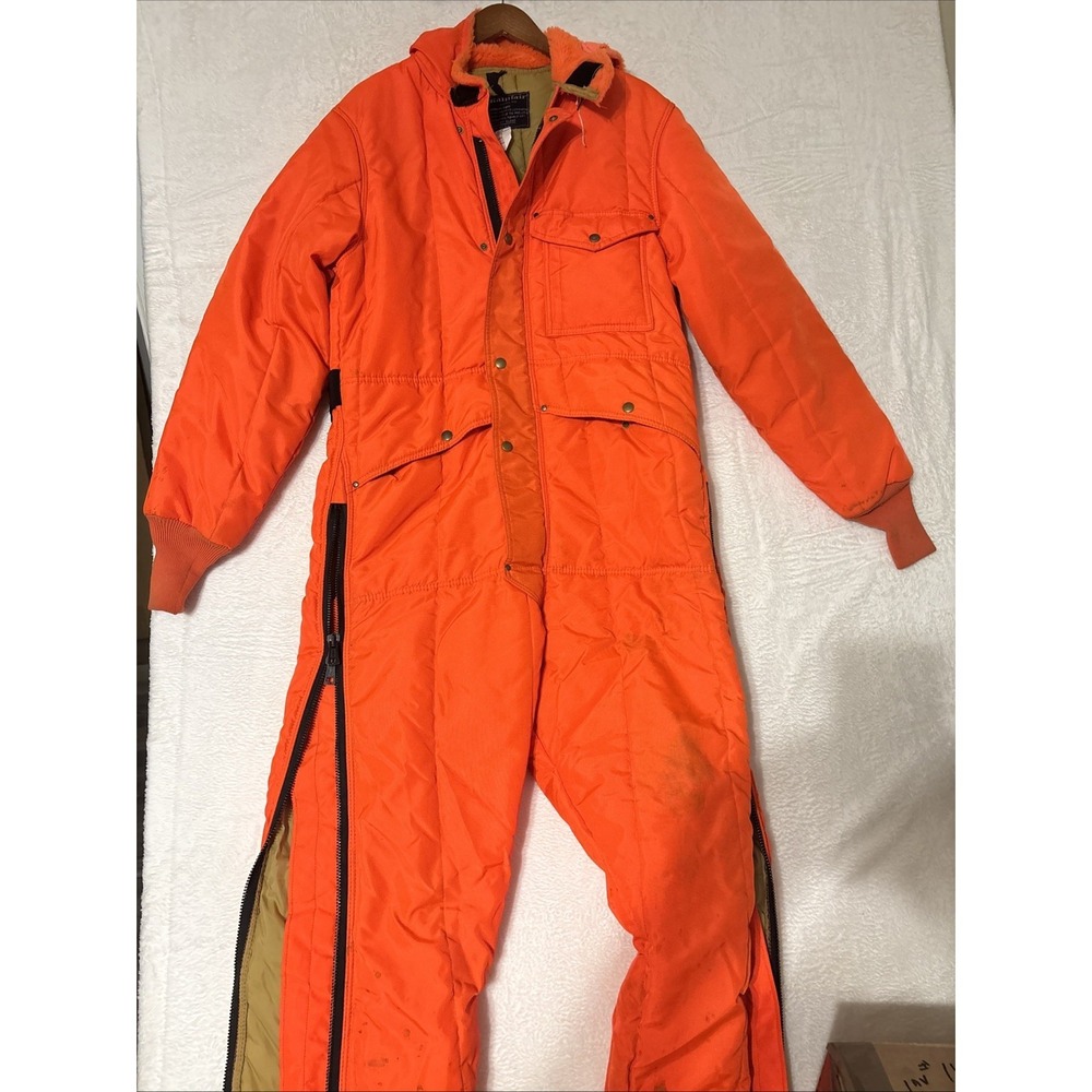 Ranfair Blaze Orange Insulated Hunting Coveralls USA Full Zip Legs Mens M